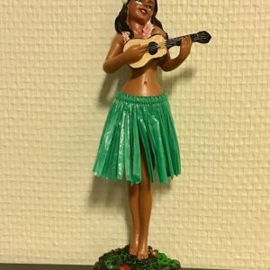 Hula Girl med Ukulele Grön kjol